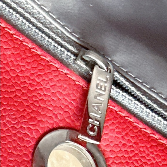 CHANEL Red Caviar GST Tote with Silver Hardware - Picture 13 of 16